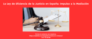 mediacion. ley eficiencia justicia