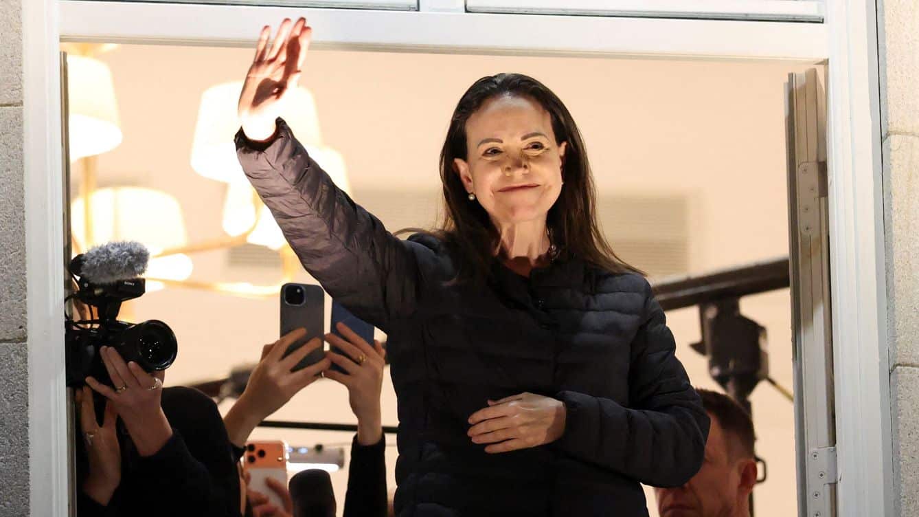 María Corina Machado llegando a Oslo tras recibir el Premio Nobel de la Paz 2025.